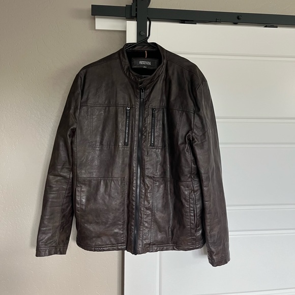 Kenneth Cole Reaction | Men’s Pleather Jacket - Picture 1 of 4
